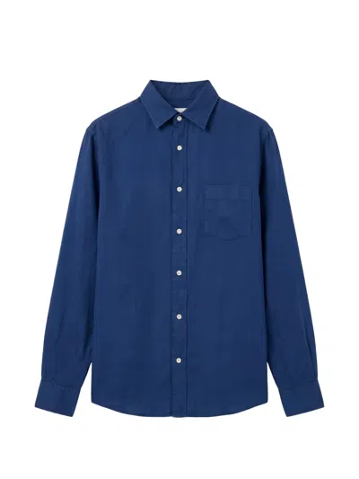 Hartford Paul Pocket Shirt In Blue