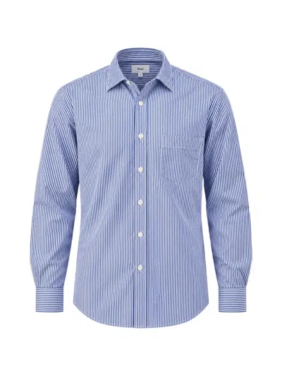 Hartford Paul Vertical-stripe Shirt In Blue