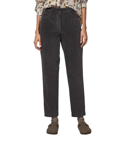 Hartford Pepite Velvet Pants In Charcoal In Black