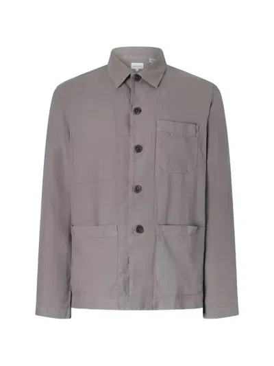Hartford Perrry Button-up Patch-pocket Jacket In Gray