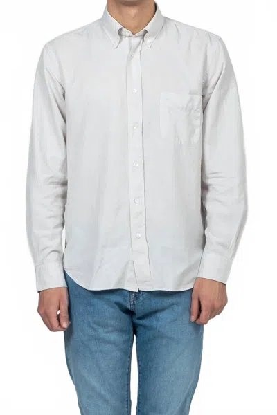 Hartford Pitt Pat Button Down Shirt In White