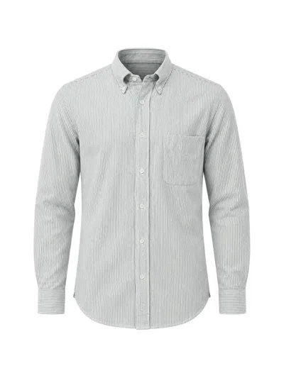 Hartford Pitt Striped Button-down Shirt In Multi