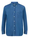 Hartford Pocket-chest Button-fastening Shirt In Blue