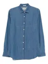 Hartford Pocket Denim Shirt In Blue