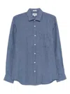Hartford Pocket Linen Shirt In Blue