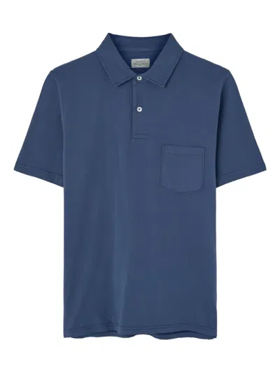 Hartford Pocket Short-sleeved Polo Shirt In Blue