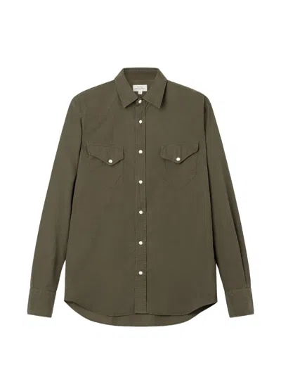Hartford Portland Cotton Shirt In Green