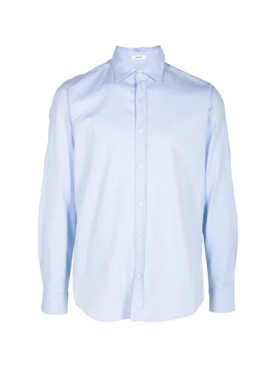 Hartford Sammy Button-down Long-sleeved Shirt In Blue
