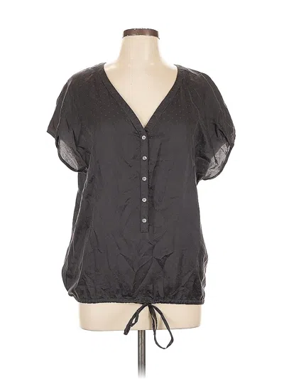 Pre-owned Hartford Short Sleeve Blouse In Black