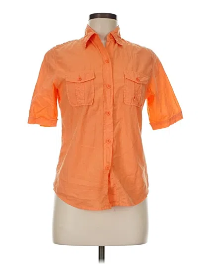 Pre-owned Hartford Short Sleeve Blouse In Orange