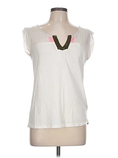Pre-owned Hartford Short Sleeve Top White V-neck Tops