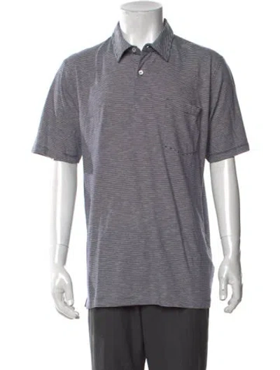 Pre-owned Hartford Striped Collar Polo Shirt W/ Tags In Multicolor