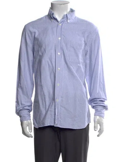 Pre-owned Hartford Striped Long Sleeve Shirt In Blue