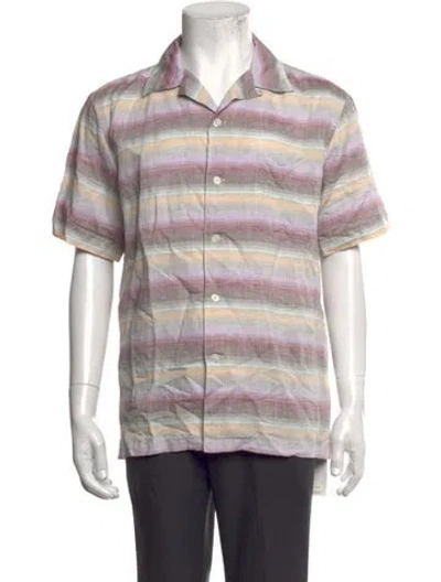 Pre-owned Hartford Striped Short Sleeve Shirt In Multicolor