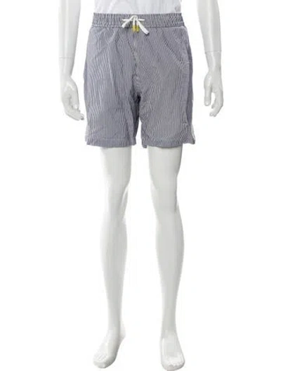 Pre-owned Hartford Striped Swim Trunks In Blue
