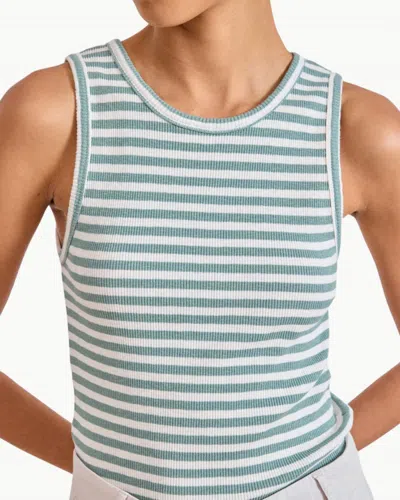 Hartford Tenest Knit T-shirt In Ecru/agave In Green