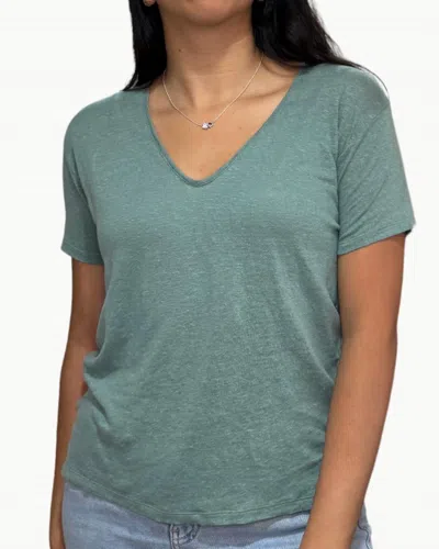 Hartford Torama Knit T-shirt In Agave In Green