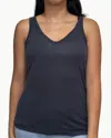 Hartford Toshio Knit Tank In Graphite In Pink