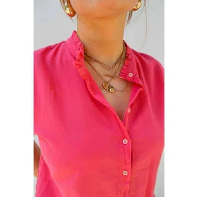 Hartford Tressy Knitted Sorbet Shirt In Pink