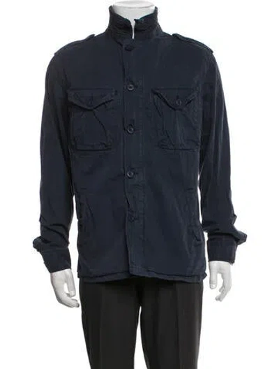 Pre-owned Hartford Utility Jacket In Blue