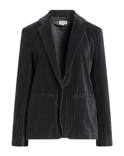 Hartford Woman Blazer Charcoal Size 3 Cotton, Elastane