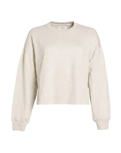 Hartford Woman Sweatshirt Light Grey Size 0 Cotton, Modal In White