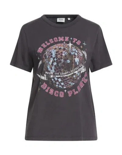Hartford Woman T-shirt Charcoal Size 3 Cotton In Gray