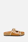 Hartford Women's Edward Leather Sandals In Camel In Brown