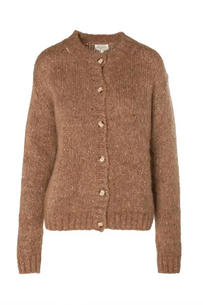 Hartford Women's Knit Pullover Maxie Cardigan In Beige In Brown