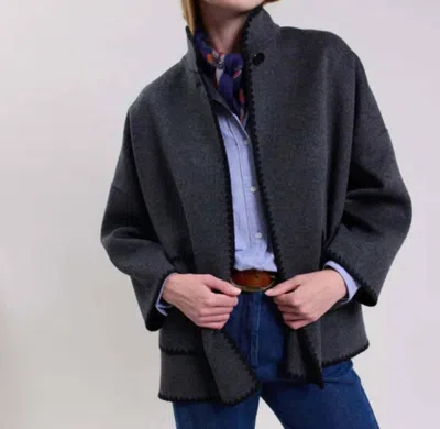 Hartford Women's Valentine Long Sleeve Coat In Anthracite In Black