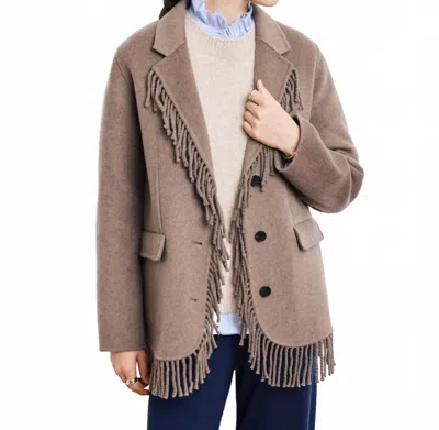 Hartford Women's Vermont Coat In Heather Taupe In Brown