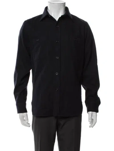 Pre-owned Hartford Wool Long Sleeve Shirt In Black