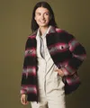 HARTFORD WOVEN JACKET IN FUCHSIA/BLACK