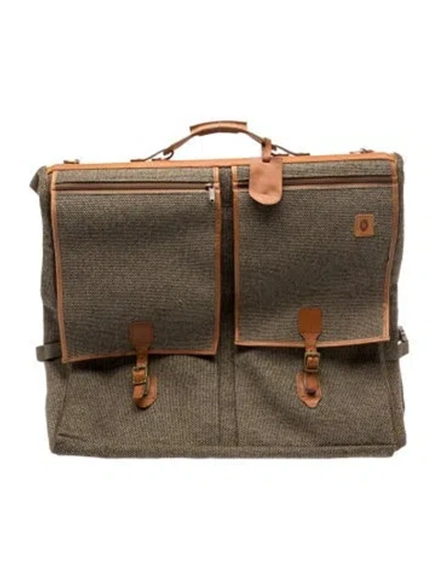 Pre-owned Hartmann Canvas Garment Bag In Neutrals