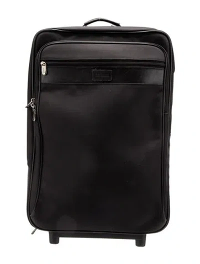 Pre-owned Hartmann Canvas Rolling Suitcase In Black