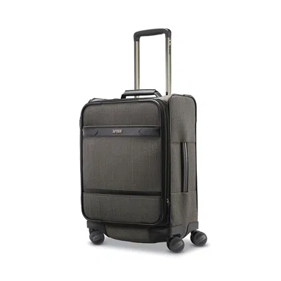 Hartmann Herringbone Deluxe Domestic Carry On Expandable Spinner In Black Herringbone