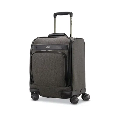 Hartmann Herringbone Deluxe Underseat Carry On Spinner In Black Herringbone