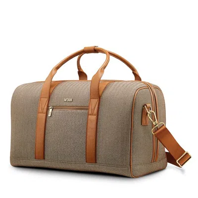 Hartmann Herringbone Deluxe Weekend Duffel In Terracotta Herringbone