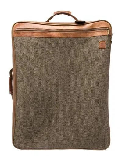 Pre-owned Hartmann Knit Check In Luggage In Neutral