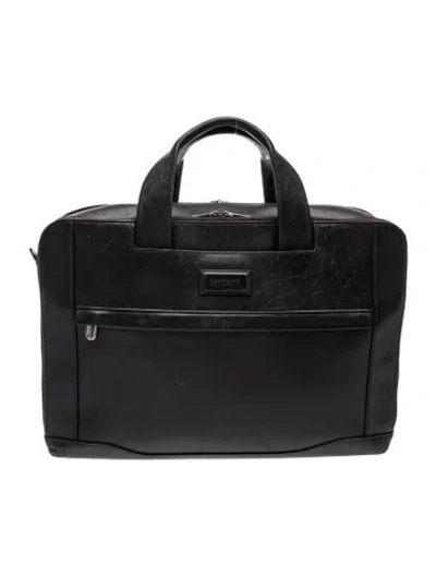 Pre-owned Hartmann Leather Briefcase In Black