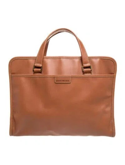 Pre-owned Hartmann Leather Briefcase In Brown