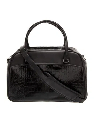 Pre-owned Hartmann Leather Carry-on Luggage In Black