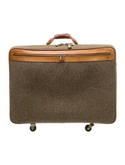 Pre-owned Hartmann Men's Wool Steamer Trunk In Brown