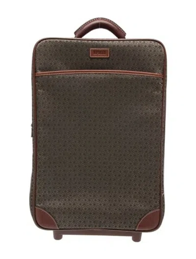 Pre-owned Hartmann Mens Rolling Suitcase In Brown