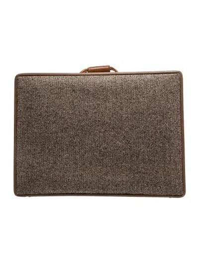 Pre-owned Hartmann Tweed Luggage Suitcase In Neutrals