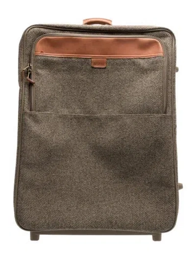 Pre-owned Hartmann Tweed Rolling Suitcase In Neutrals