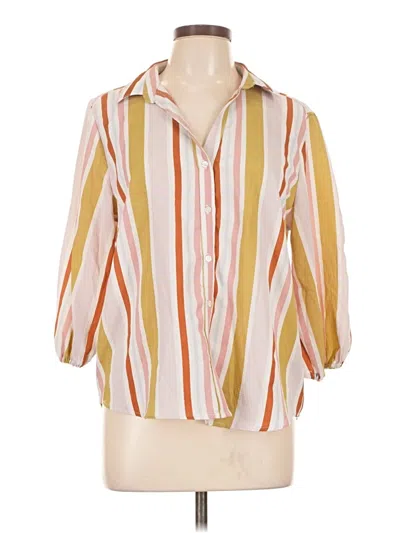 Pre-owned Harve Benard 3/4 Sleeve Blouse In Orange