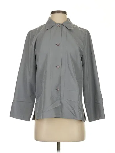 Pre-owned Harve Benard By Benard Holtzman 3/4 Sleeve Blouse In Gray
