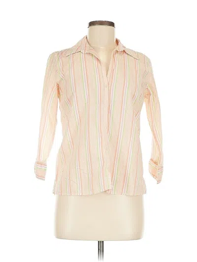 Pre-owned Harve Benard By Benard Holtzman 3/4 Sleeve Blouse In White