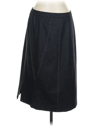 Pre-owned Harve Benard By Benard Holtzman Wool Skirt In Gray